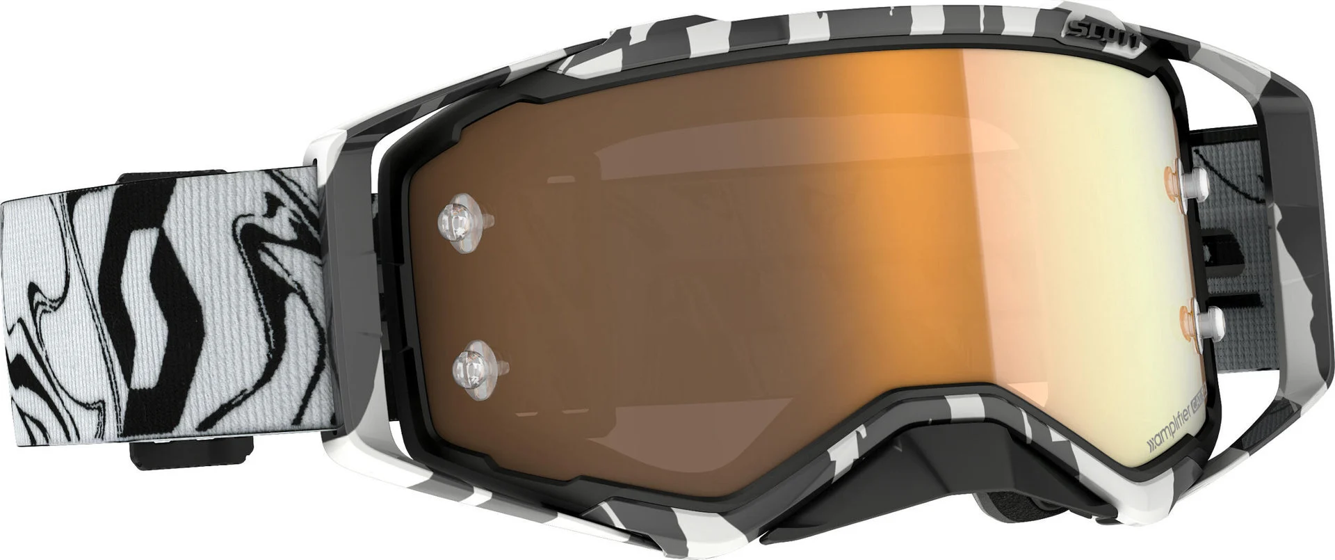 Scott Prospect Amplifier black/white Motocross Goggles  Gold