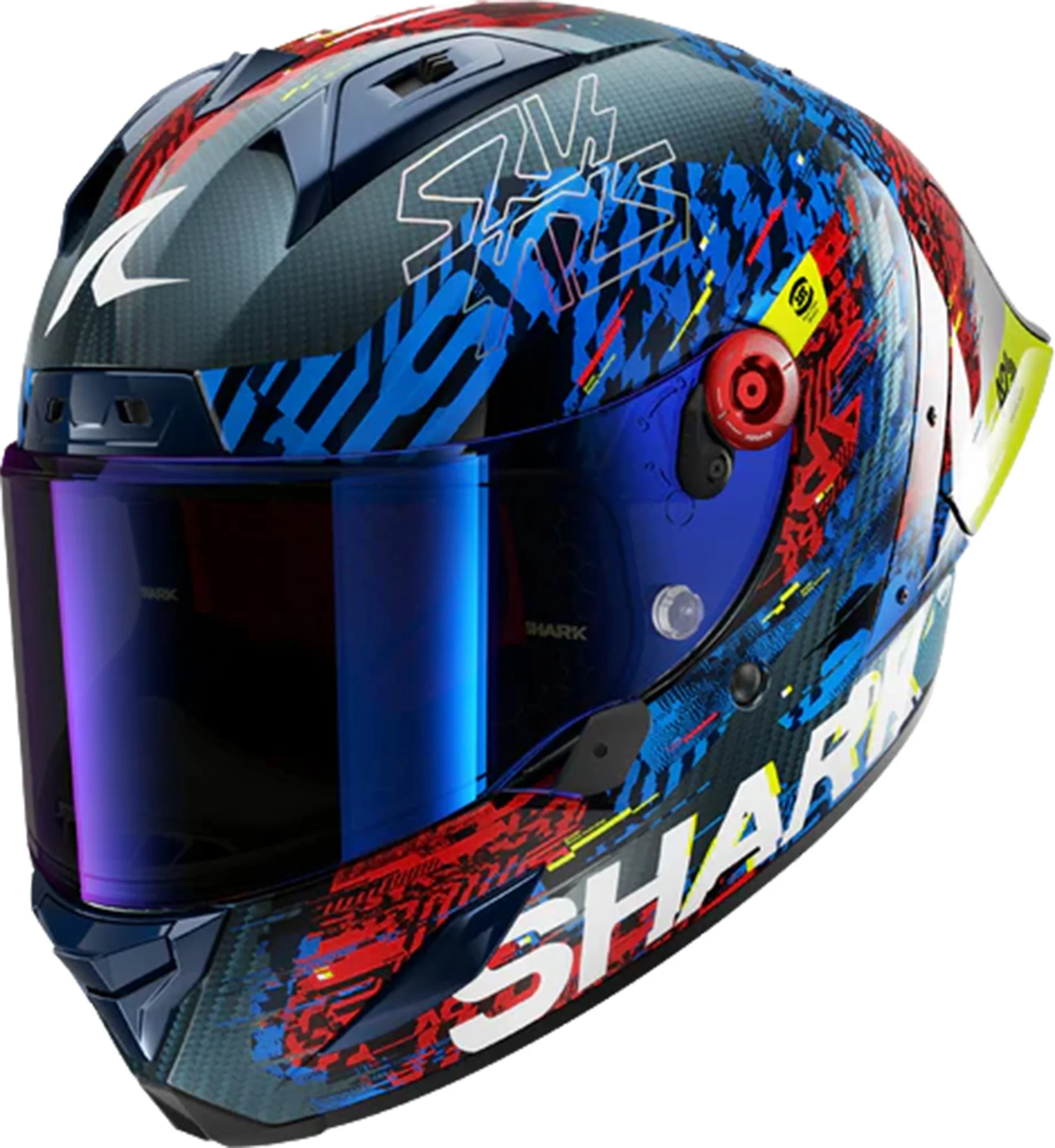 Shark Aeron-GP FM Racing #2 Speed-VIB Helmet  carbon/blue/red