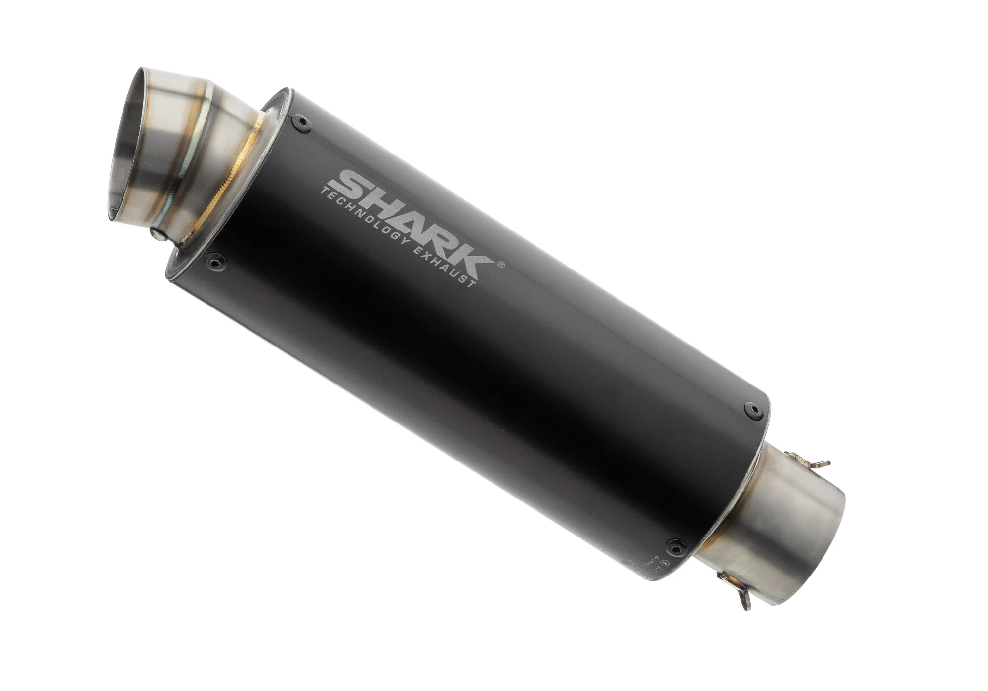 SHARK EXHAUST SRC 4 HIGH UP eloxed aluminium black