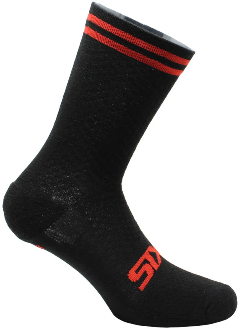 SIXS Merinos Socks  black/red