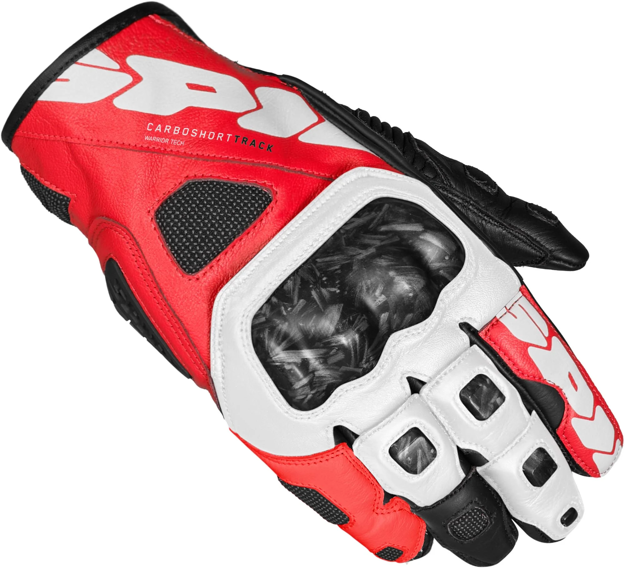 Spidi Carbo short Motorcycle Gloves  black/red