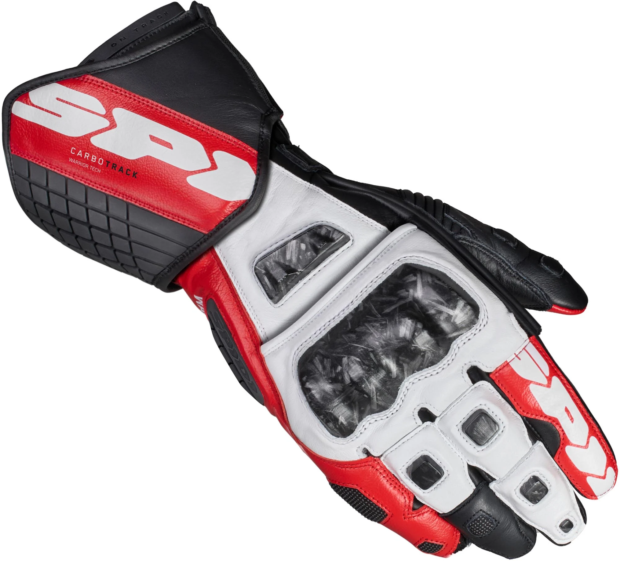 Spidi Carbo Track Evo 2 Motorcycle Gloves  black/red