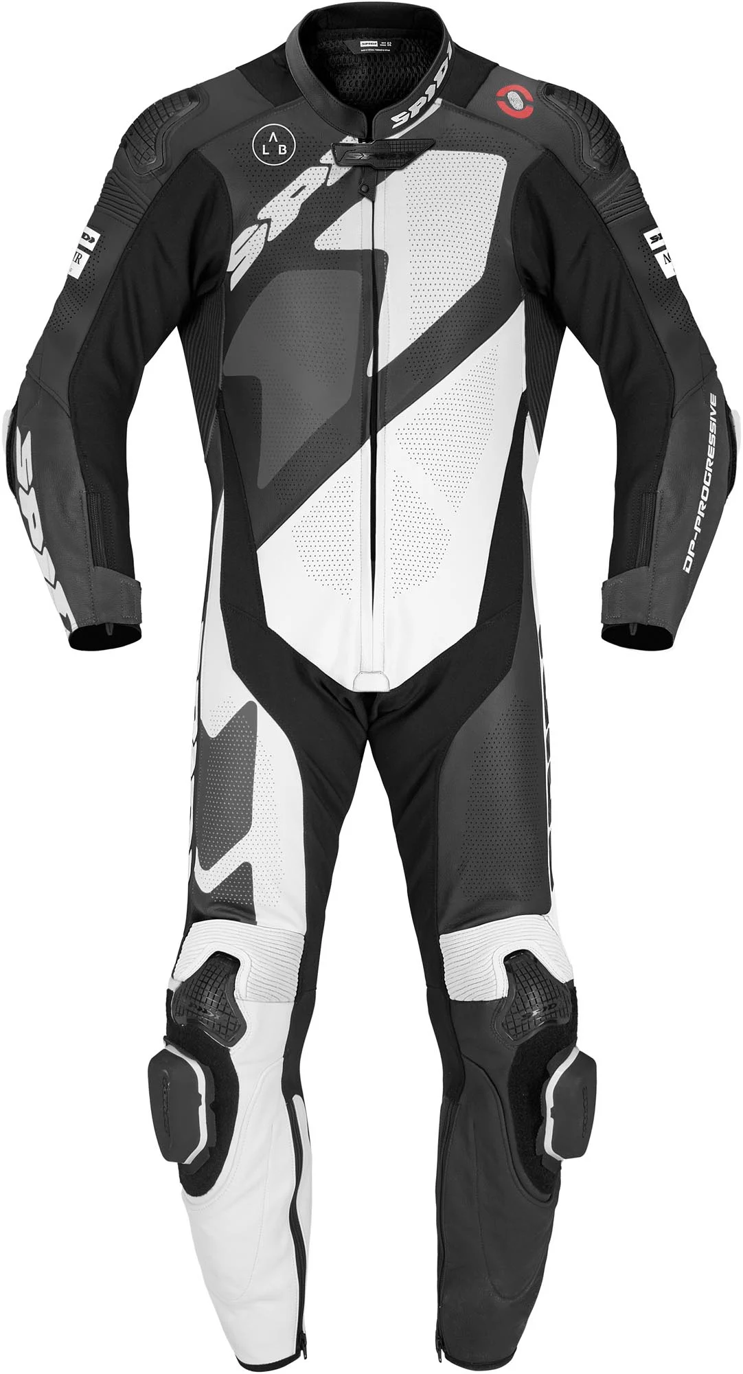 Spidi Gran Premio Pro perforated One Piece Motorcycle Leather Suit  black/white