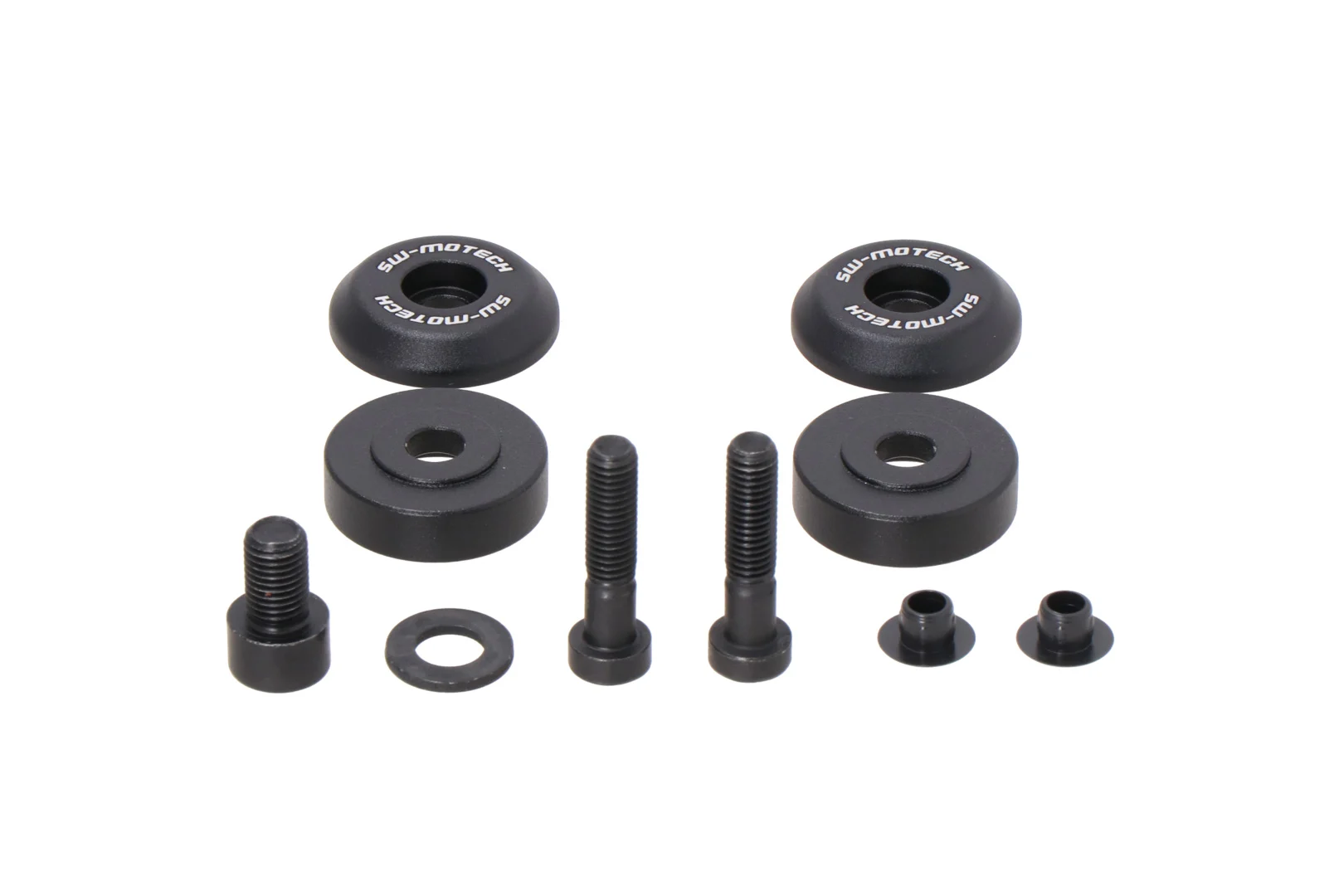 SW-Motech Mounting kit for handlebar end mirrors - Black. Kawasaki models, CFMoto 675NK.