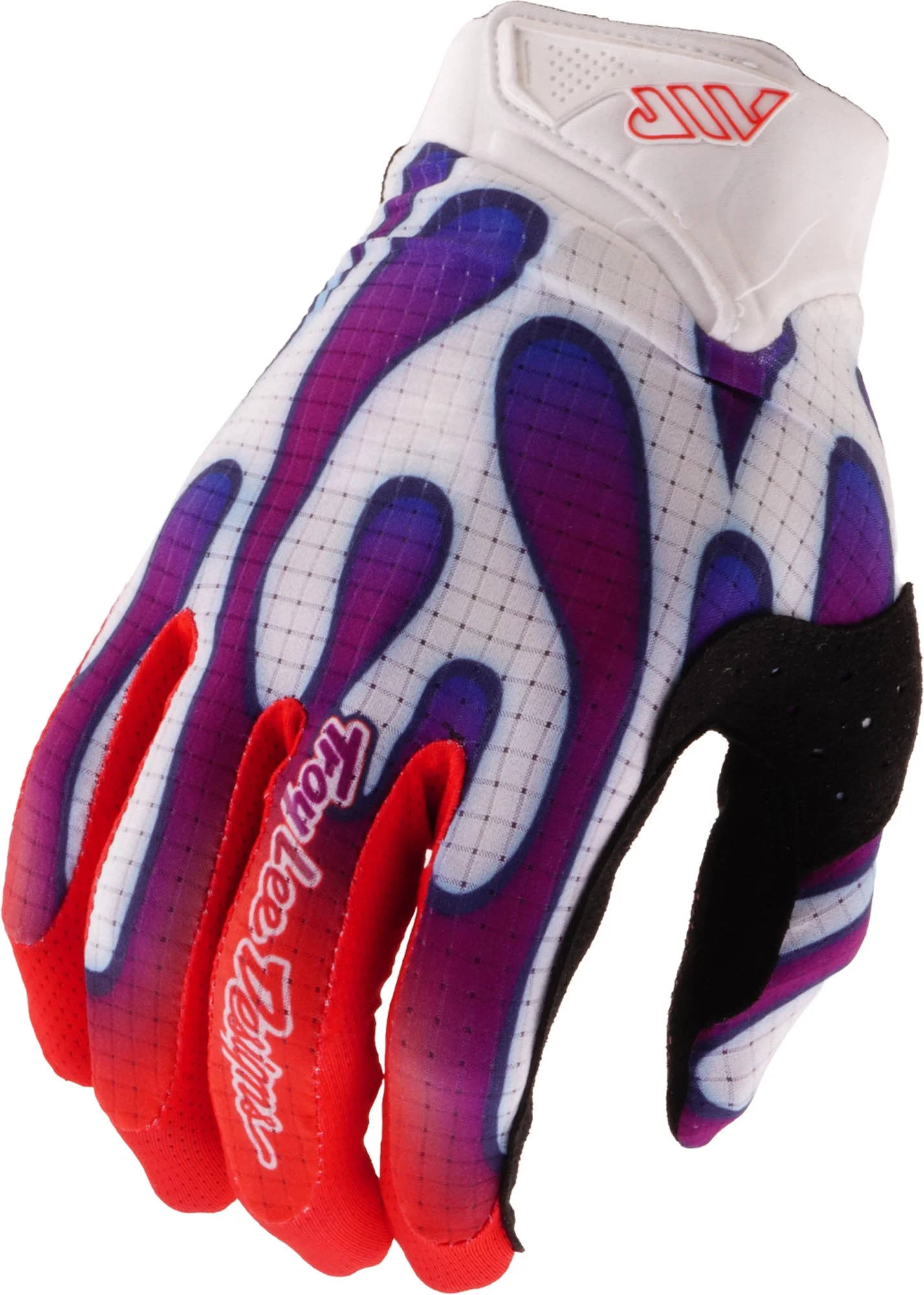 Troy Lee Designs Air Overspray Youth Motocross Gloves  black/white/purple/red