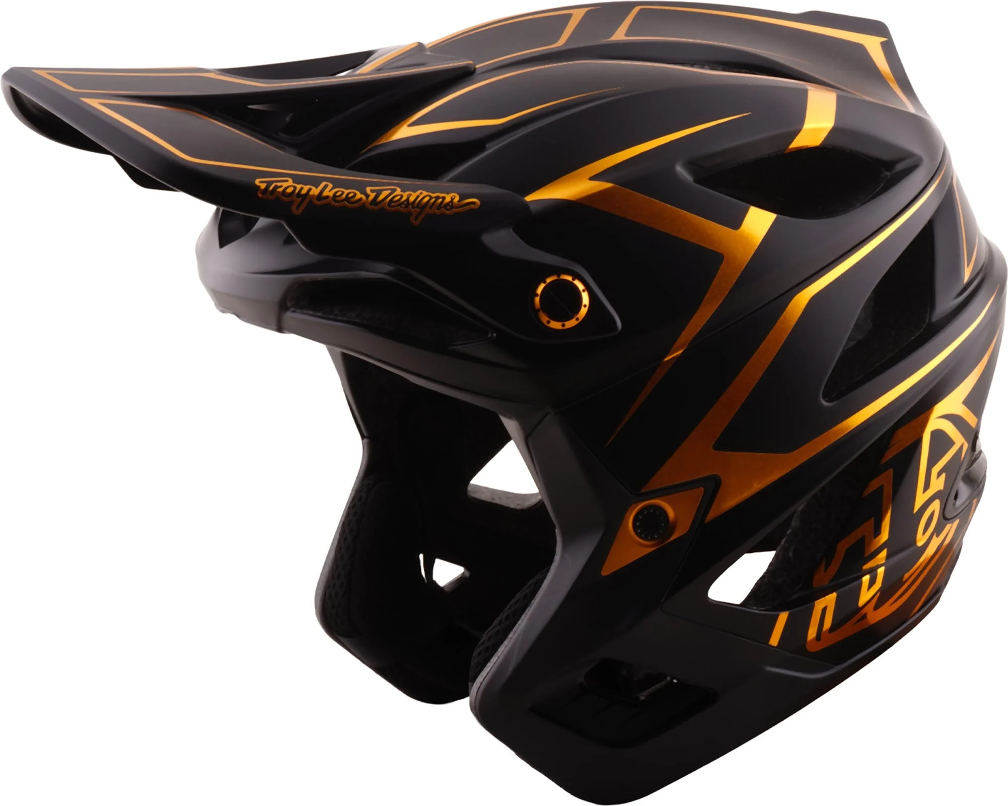 Troy Lee Designs Stage Stunt MIPS Pinstripe Bicycle Helmet black/gold
