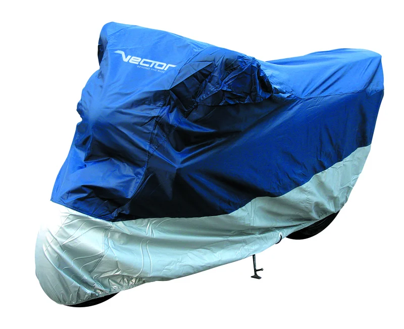 VECTOR Indoor/Outdoor Protective Cover for Motorcycle/Scooter - Blue/Silver - 2XL