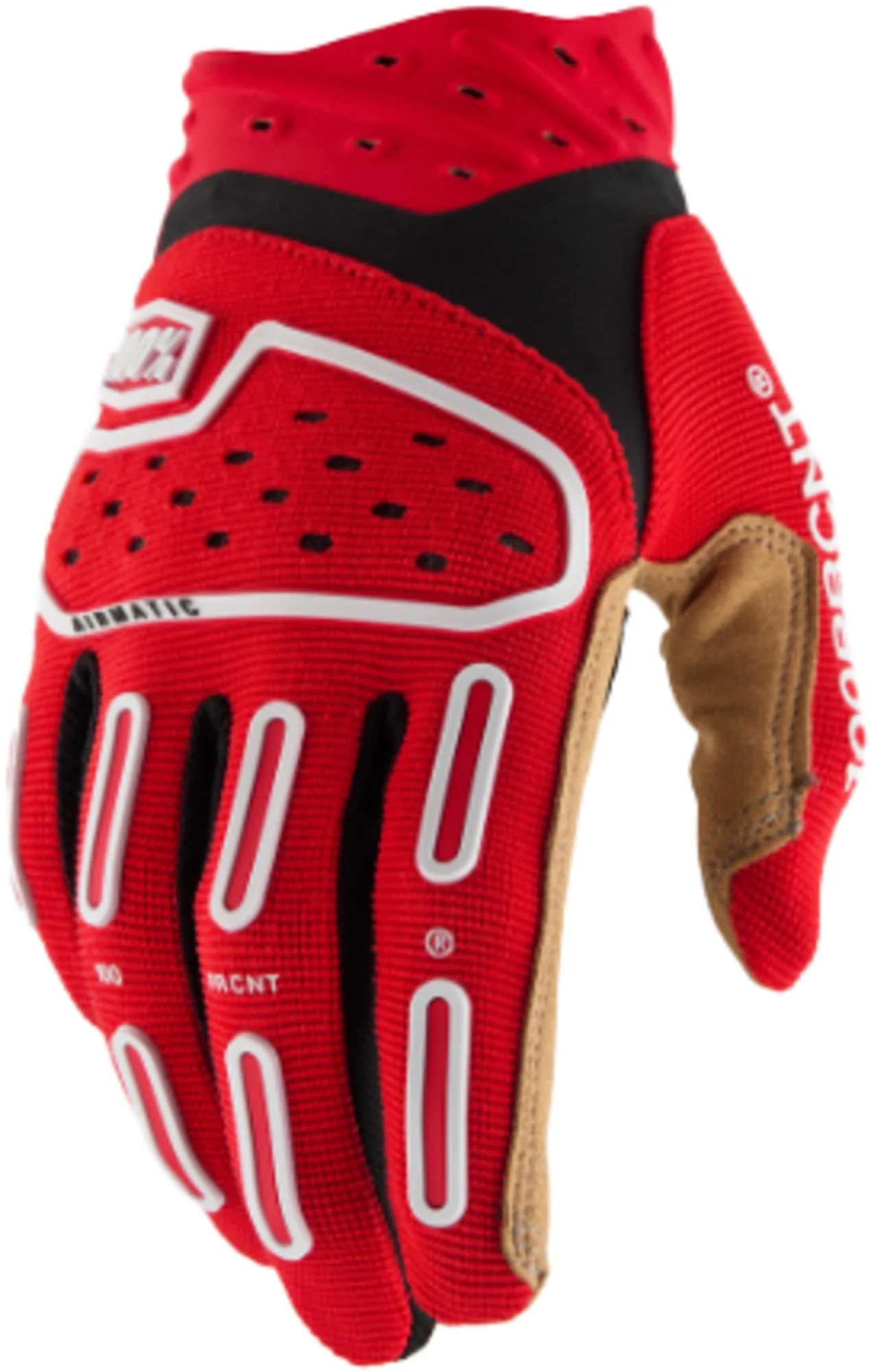 100% Airmatic 2 Motocross Gloves  red/black