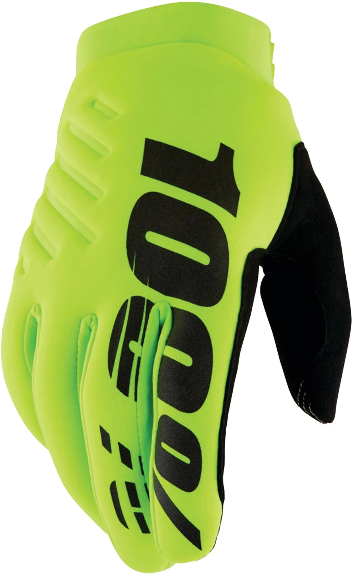 100% Brisker MX Gloves neon yellow/black