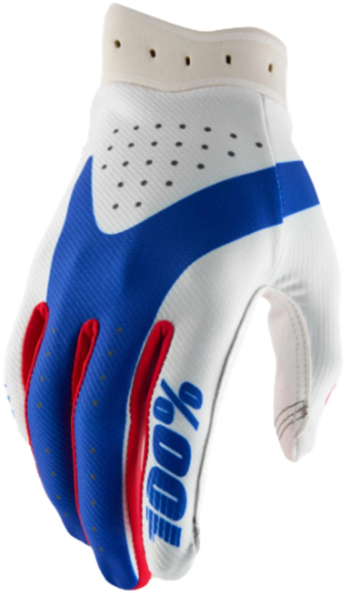 100% iTrack MX Gloves red/white/blue