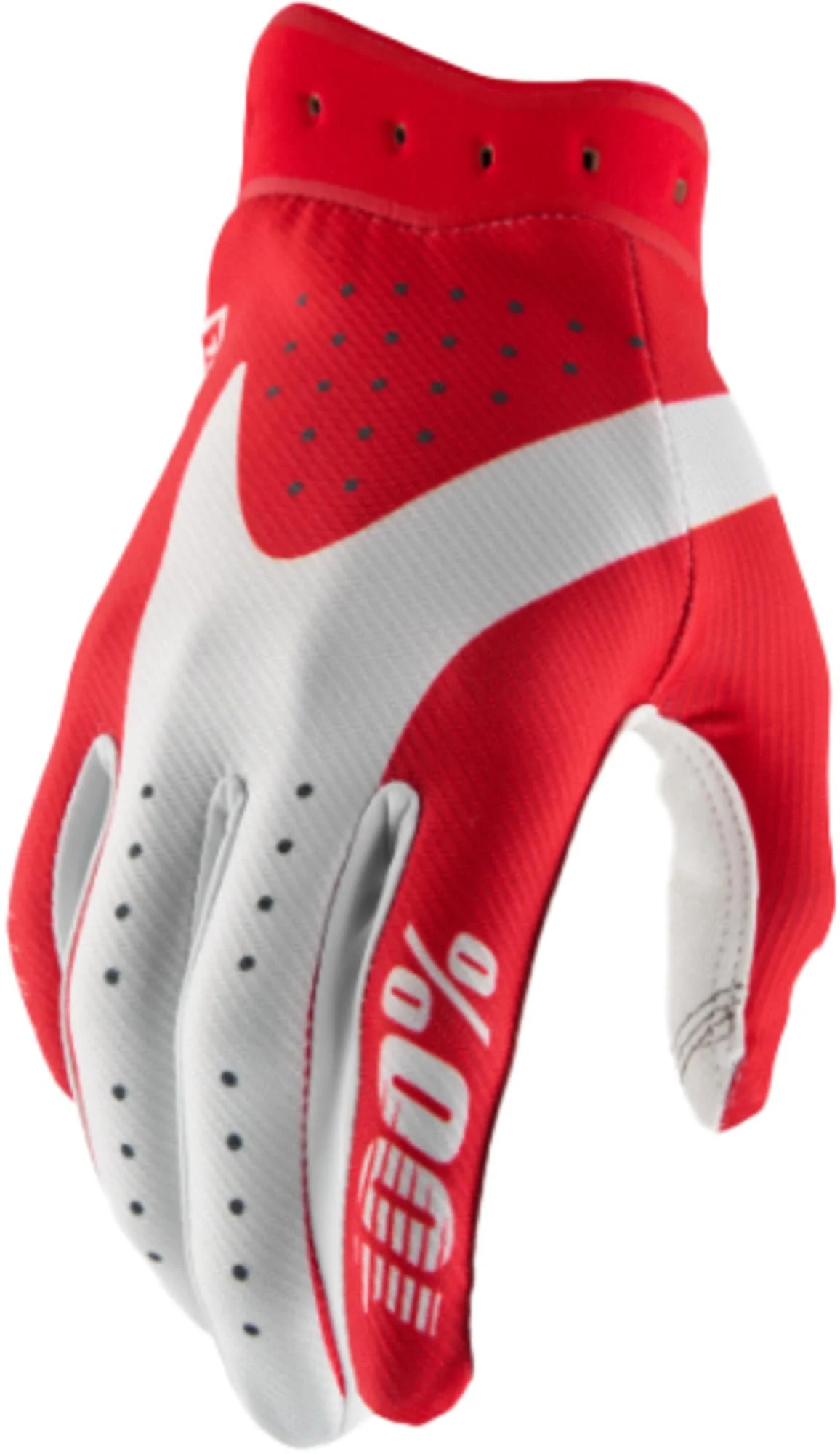 100% iTrack MX Gloves red/white