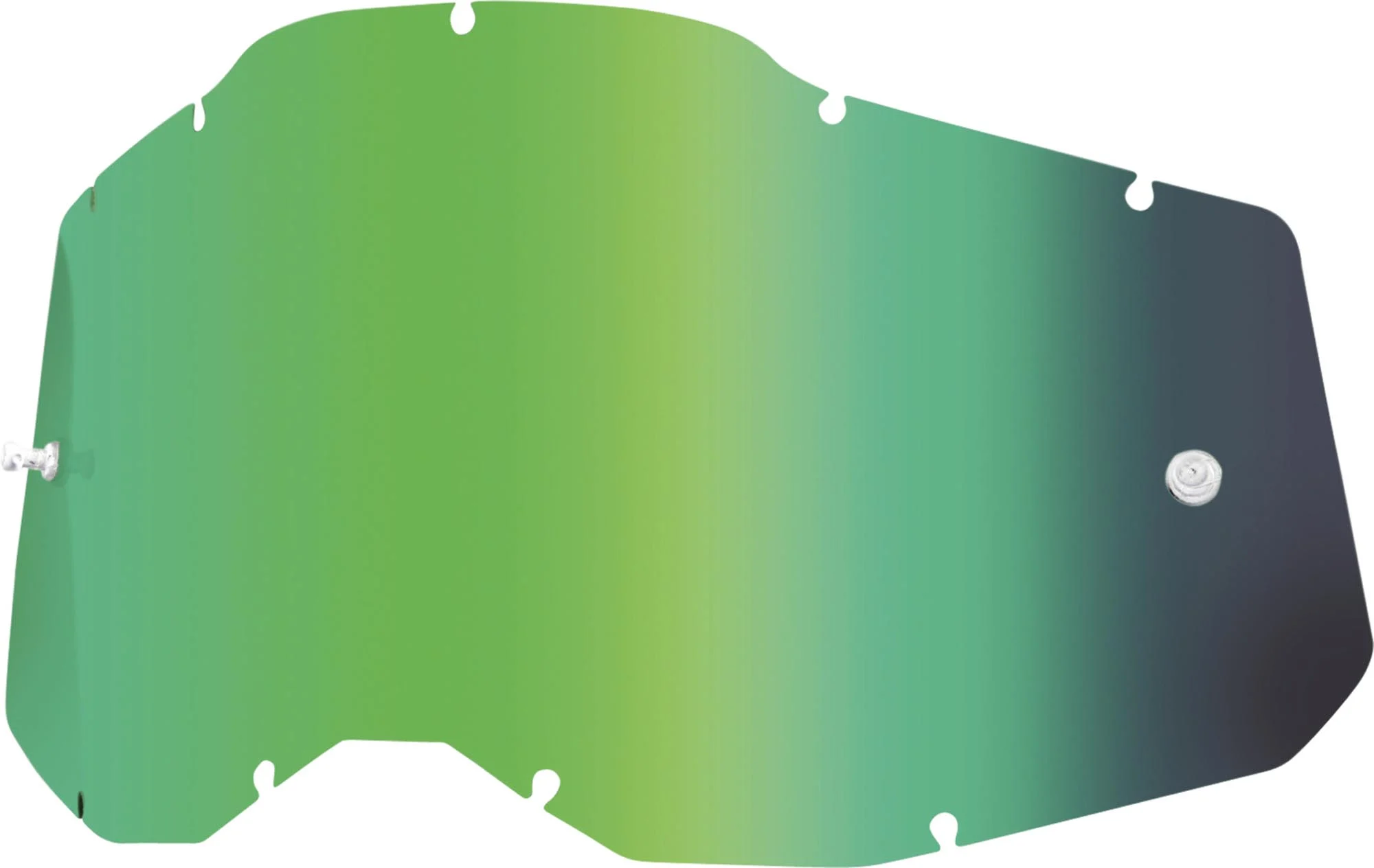 100% Racecraft II/Accuri II/Strata II Replacement Lens green mirrored