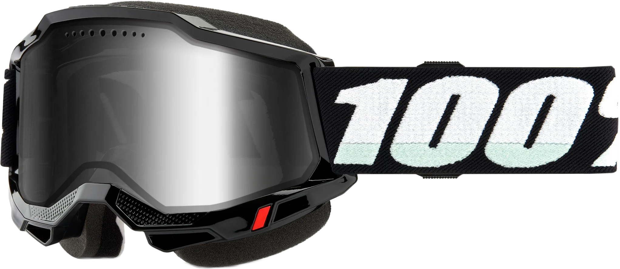 Accuri 2 Snowmobile Goggle Black W/ Silver Mirror Lens