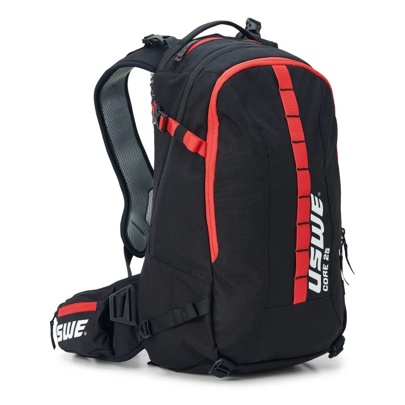 USWE Core Dirt Biking Daypack 25L - Black/USWE Red - 2253336