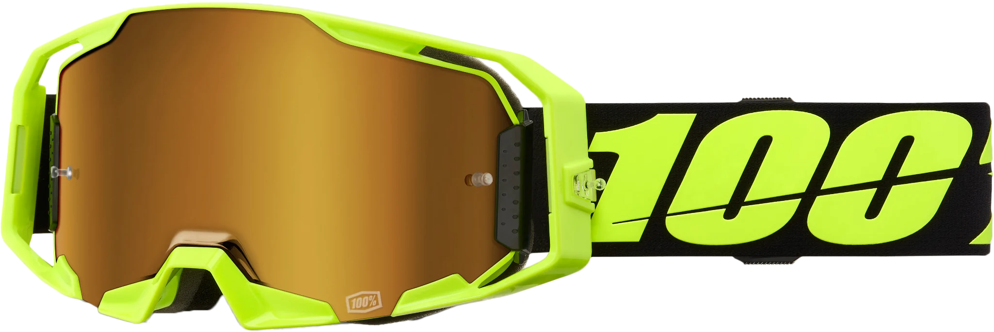 Armatic Goggle Neon Ylw Mirror True Gold