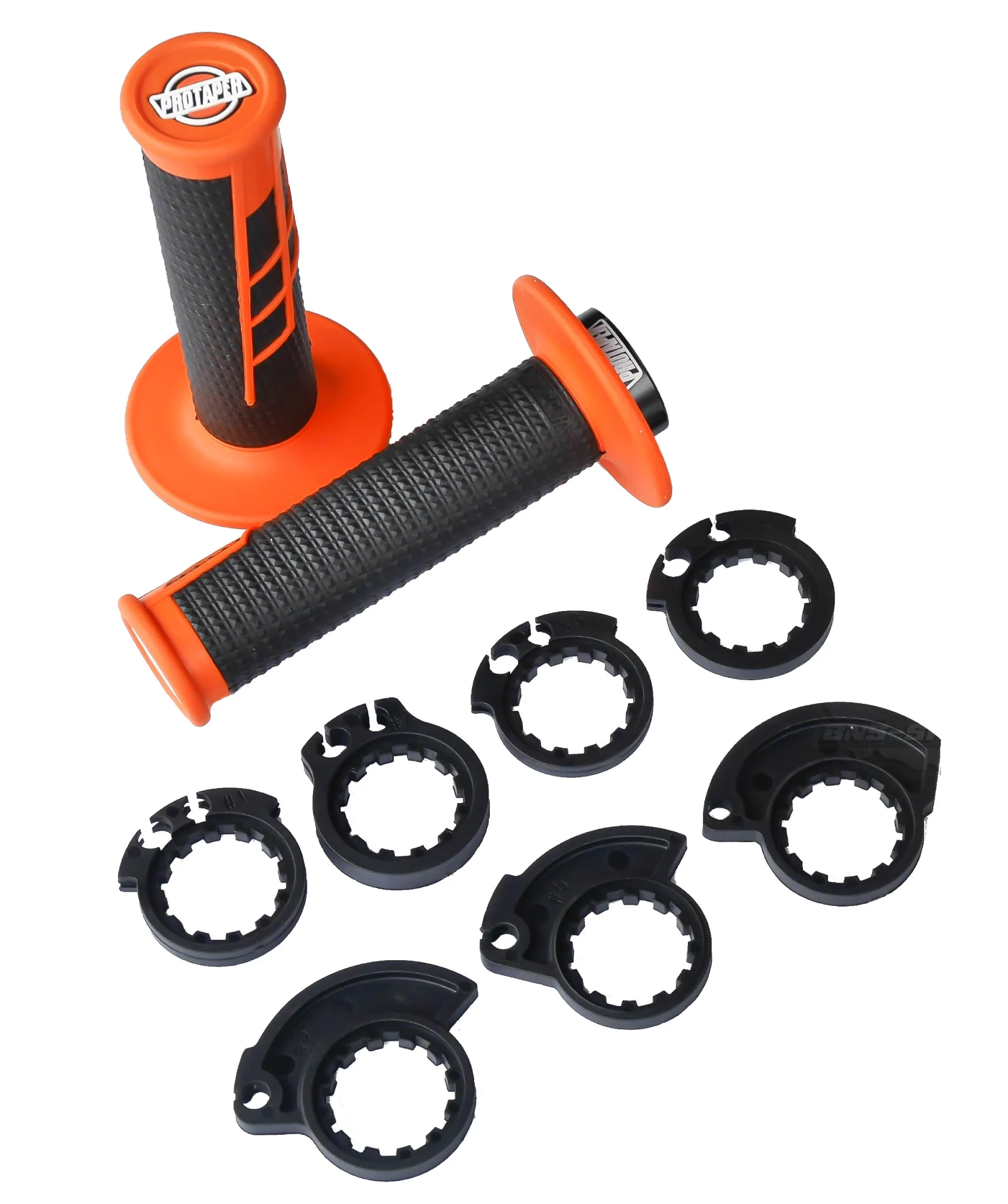 ProTaper Clamp-On Grips | Half Waffle | Twist Throttle | Orange/Black (021665)