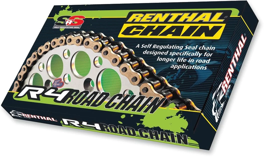 Renthal 520 R4 SRS Road O-Ring Chain Gold 130Links (C386)