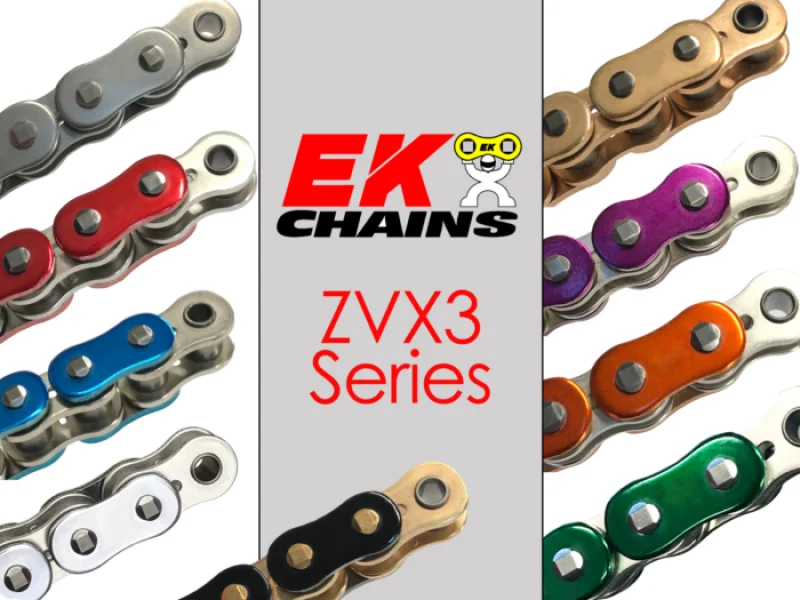 Vortex Racing EK 530 ZVX3 Rivet Master 120 Links- Metallic Blue - 530ZVX3-120AB