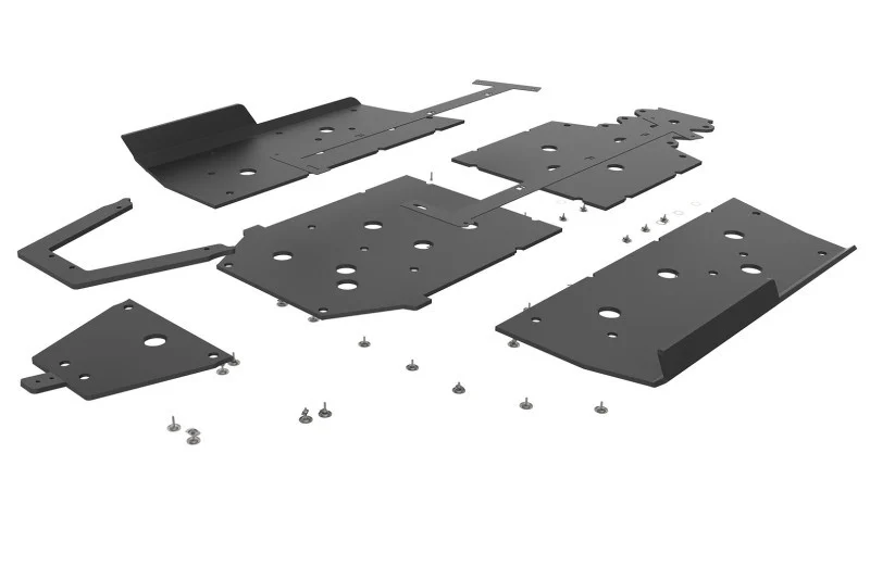 Seizmik 20-21 Polaris RZR 1000/XP UHMW Skid Plate w/Rock Slider Kit - Black - 76-10165 KIT