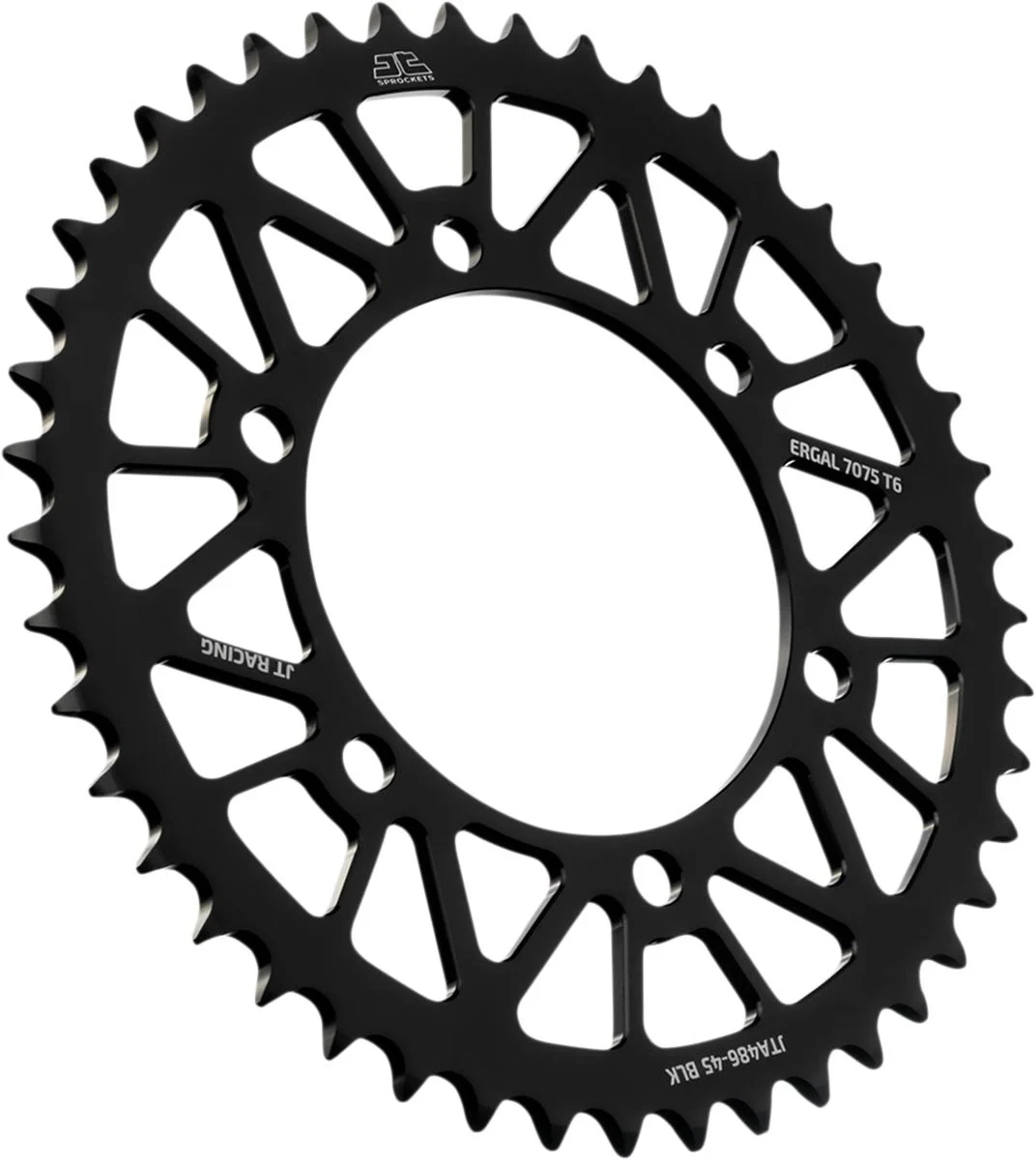 JT Racelite Aluminum Black Rear Sprocket 45 Tooth (JTA486.45BLK)
