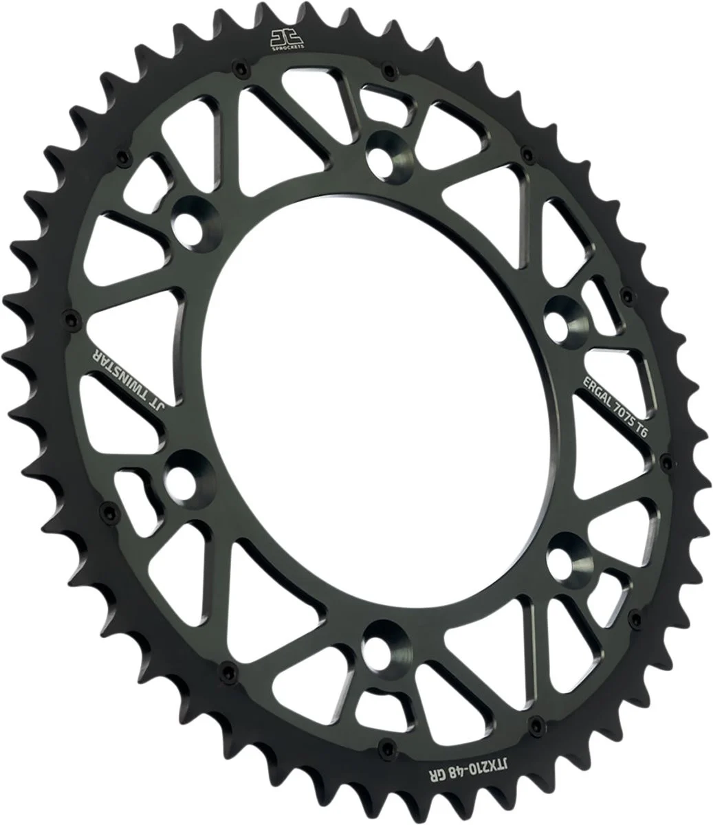 JT Twinstar Steel/Aluminum Gray Rear Sprocket 49 Tooth (JTX210.49GR)
