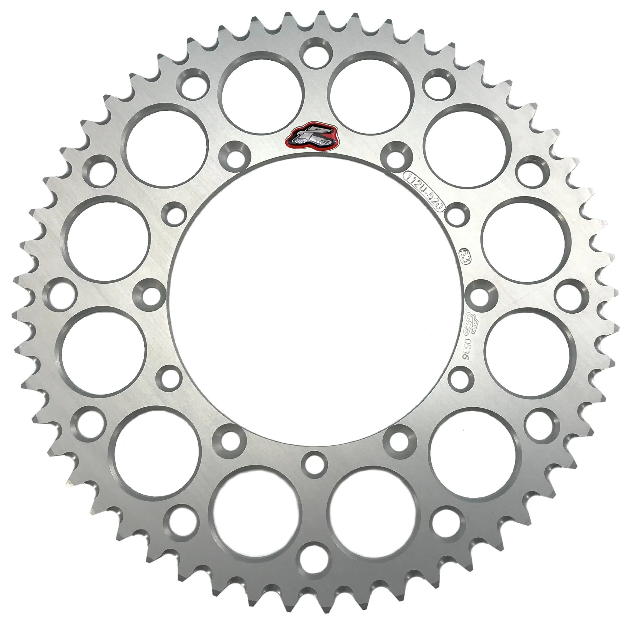 Renthal Ultralight Aluminum Rear Sprocket Silver 53 Tooth (112U-520-53GESI)