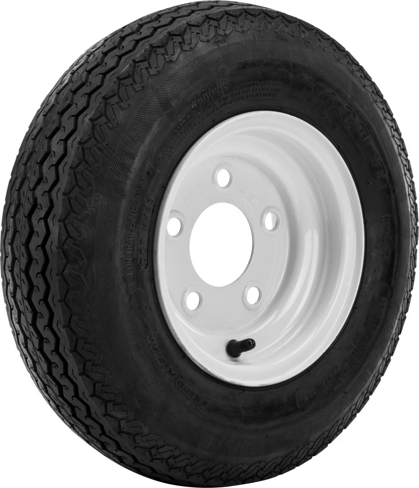 Raceline P2 Bias Trailer Tire 4.80-8 w/Standard Steel Wheel (TA2283712-70B480C)