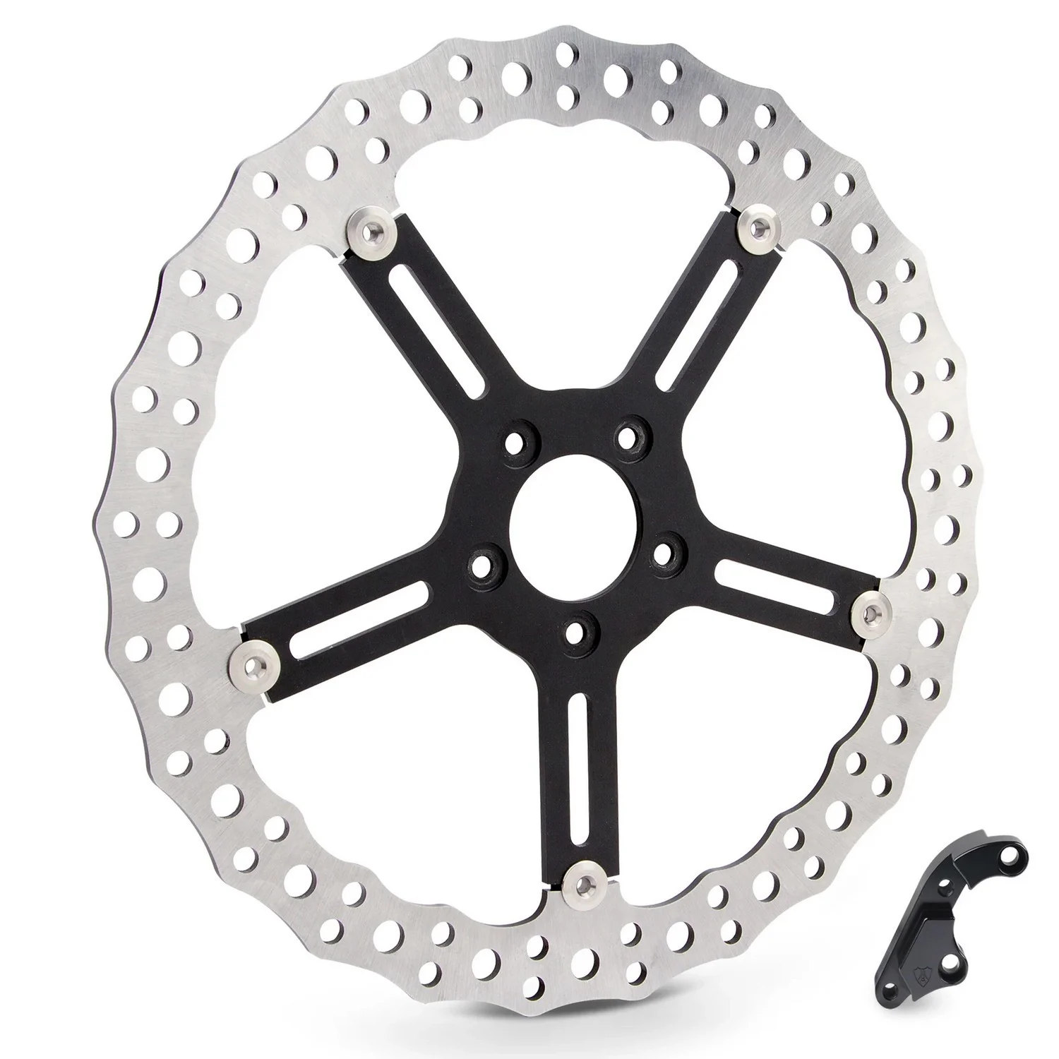 Arlen Ness 15" Jagged Big Left Front Brake Rotor for Hub Mount (02-996)