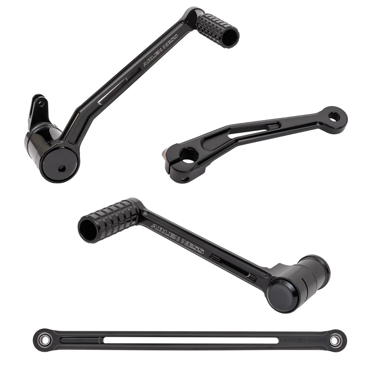 Arlen Ness Speedliner Black Heel/Toe Foot Control Kit (420-100)