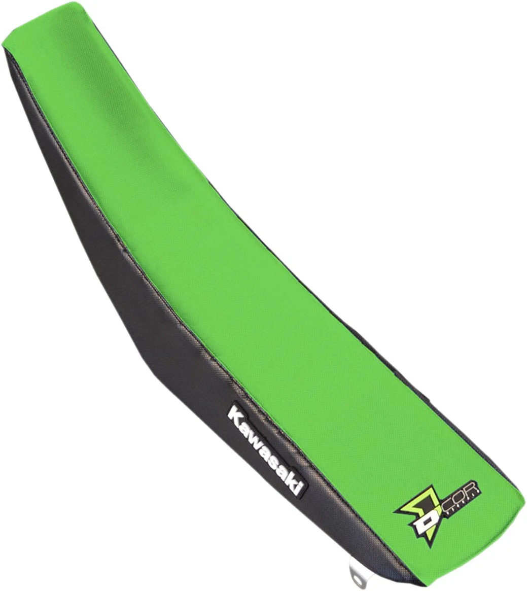D'Cor Visuals Kawasaki Black/Green Seat Cover (30-20-455)