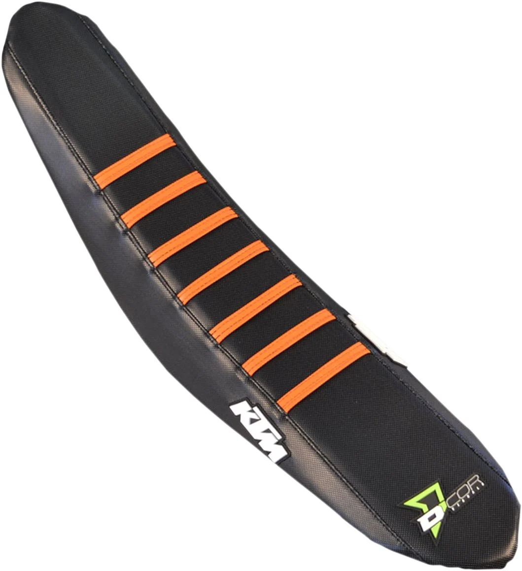 D'Cor Visuals KTM Black/Orange Ribbed Seat Cover (30-30-216)