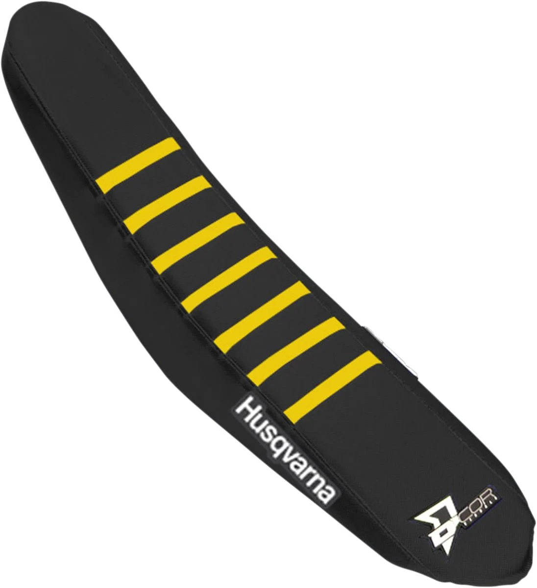 D'Cor Visuals Husqvarna Black/Yellow Ribbed Seat Cover (30-70-101)