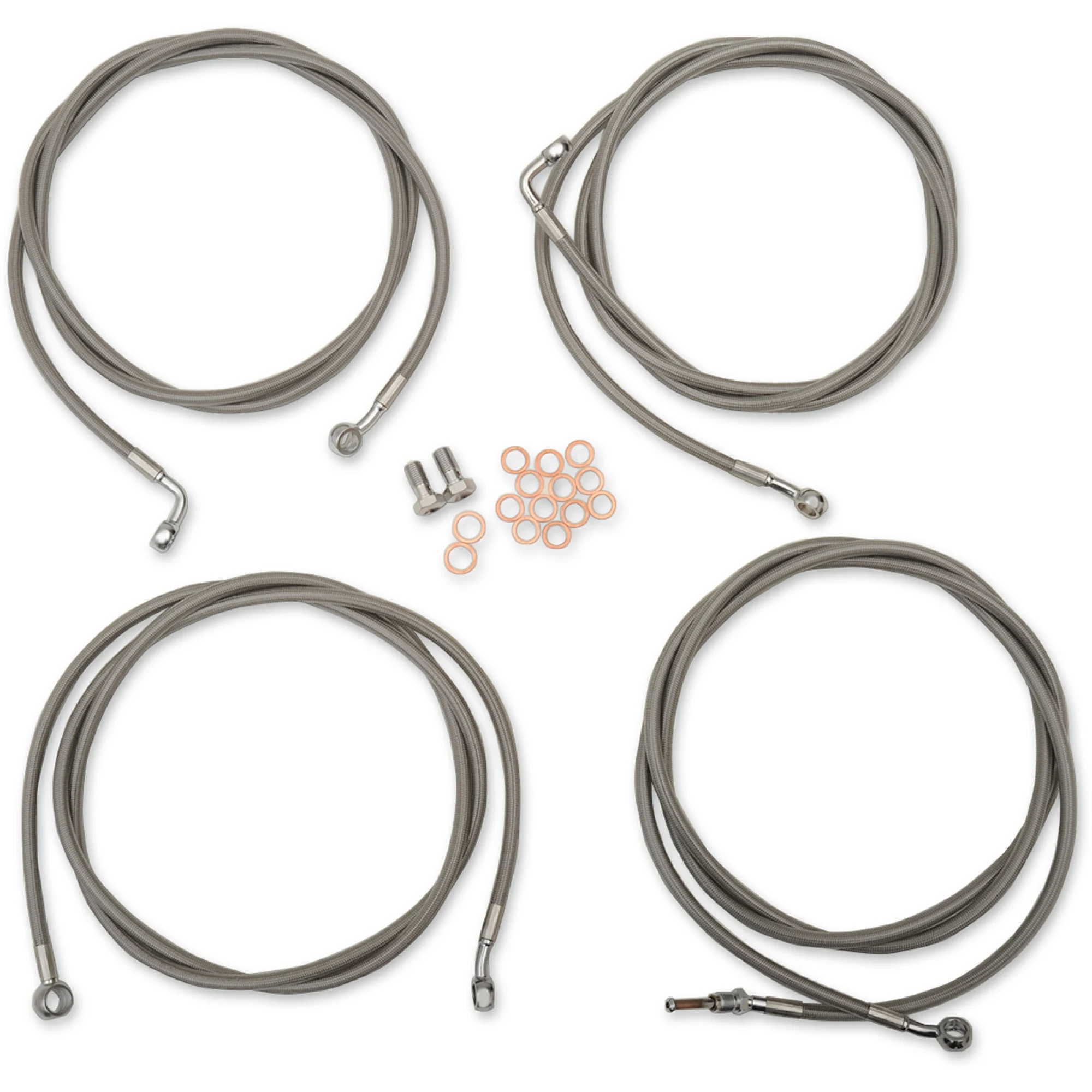 LA Choppers Stainless Standard Cable Kit for 15"-17" Handlebars (LA-8054KT-16)