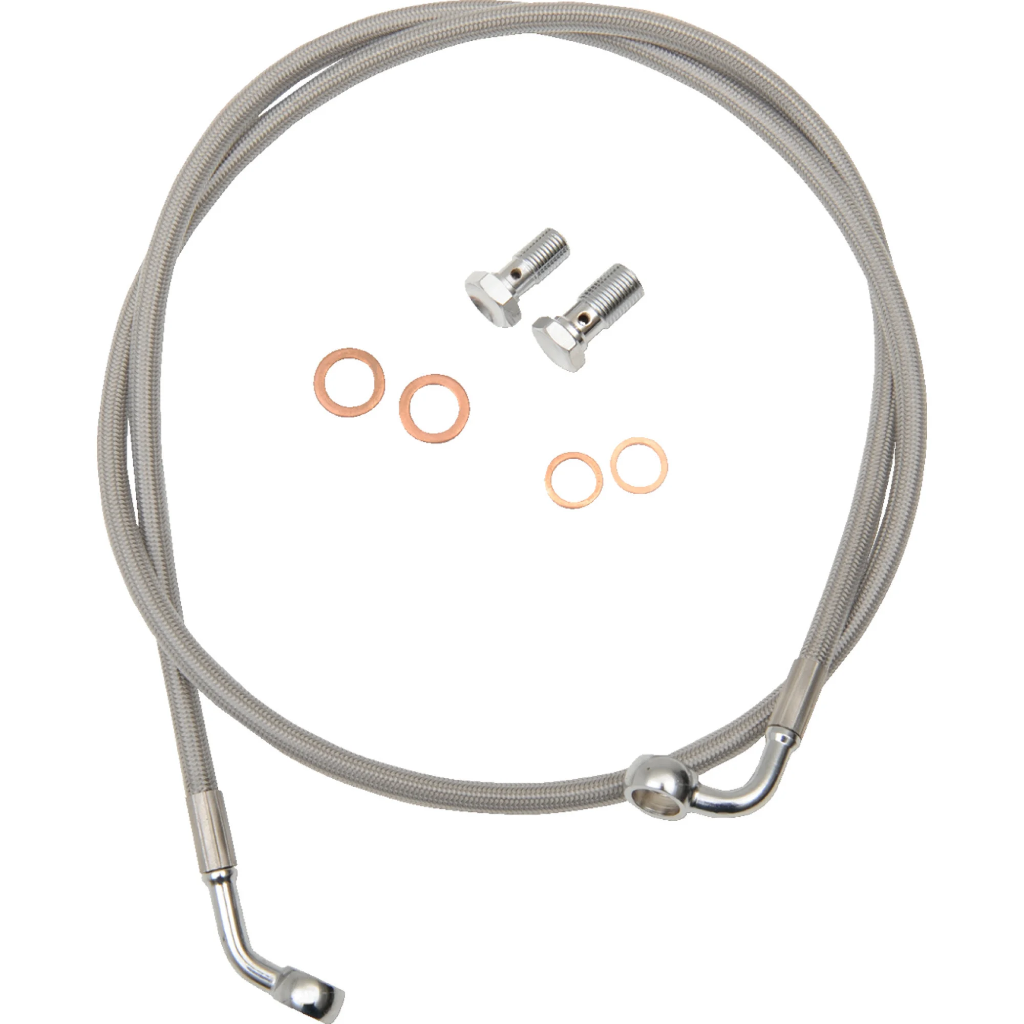 LA Choppers Stainless Brake Lines for 12"-14" Handlebars (LA-8310B13)