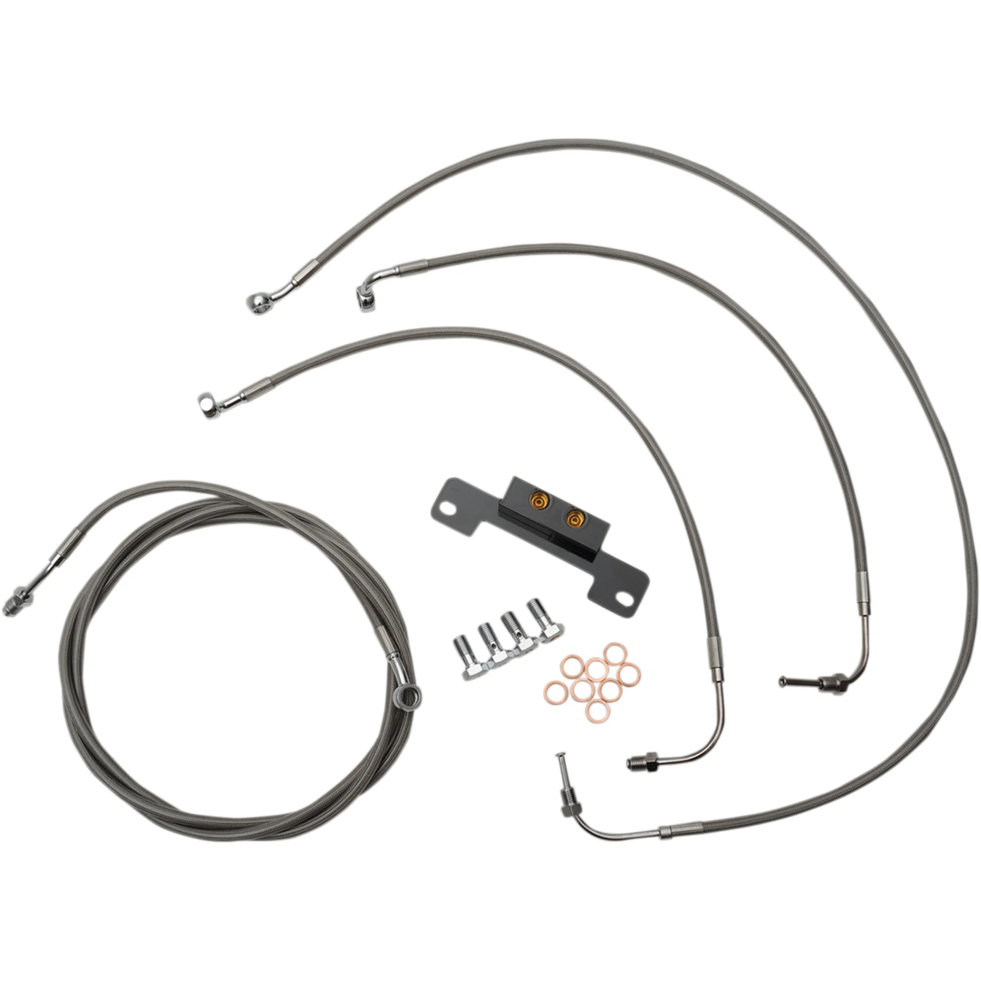 LA Choppers Black Vinyl Standard Cable Kit for 12"-14" Bars (LA-8055KT-13B)