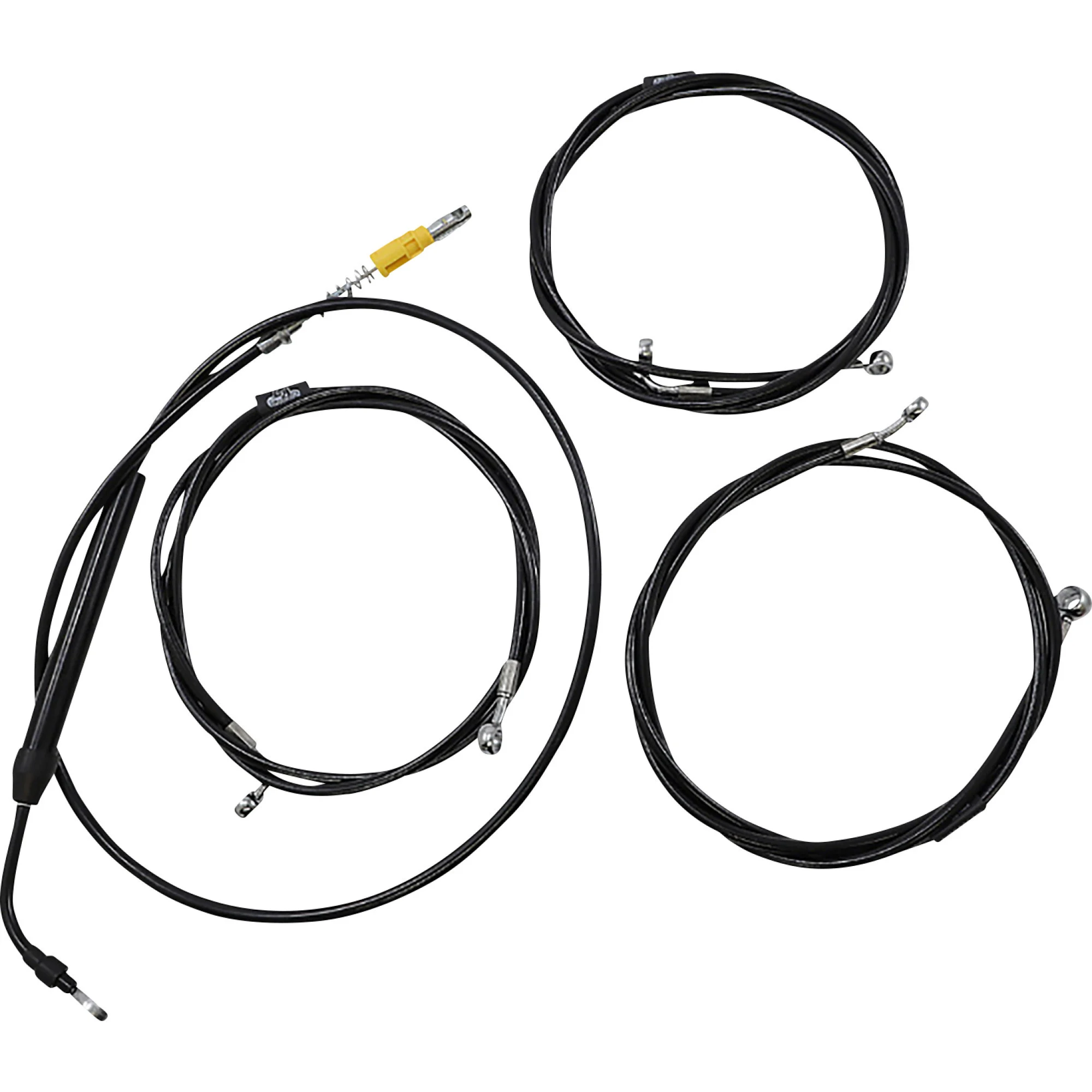LA Choppers Black Vinyl Standard Cable Kit for 15"-17" Bars (LA-8058KT-16B)