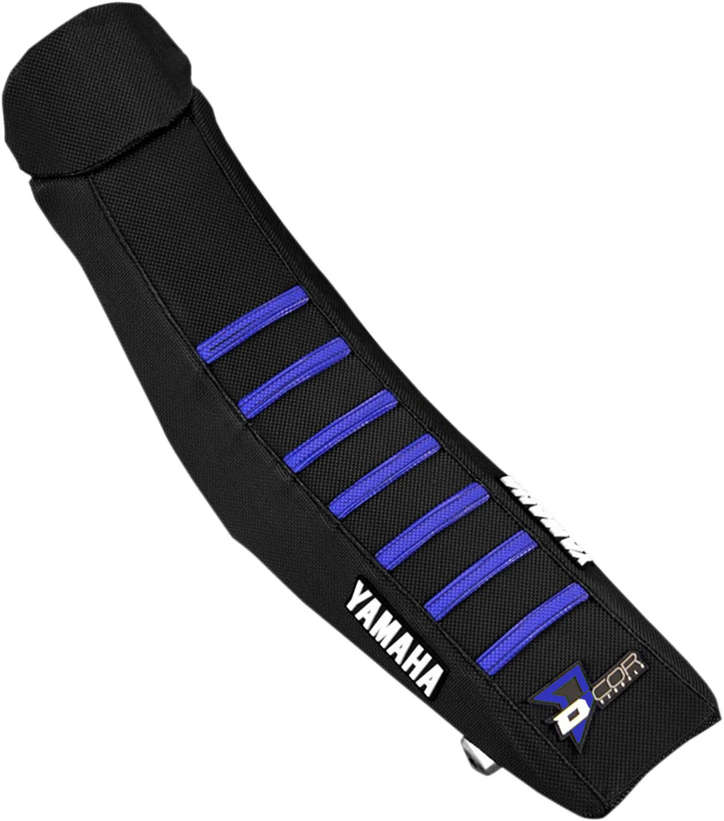 D'Cor Visuals Yamaha Black/Blue Ribbed Seat Cover (30-50-470)