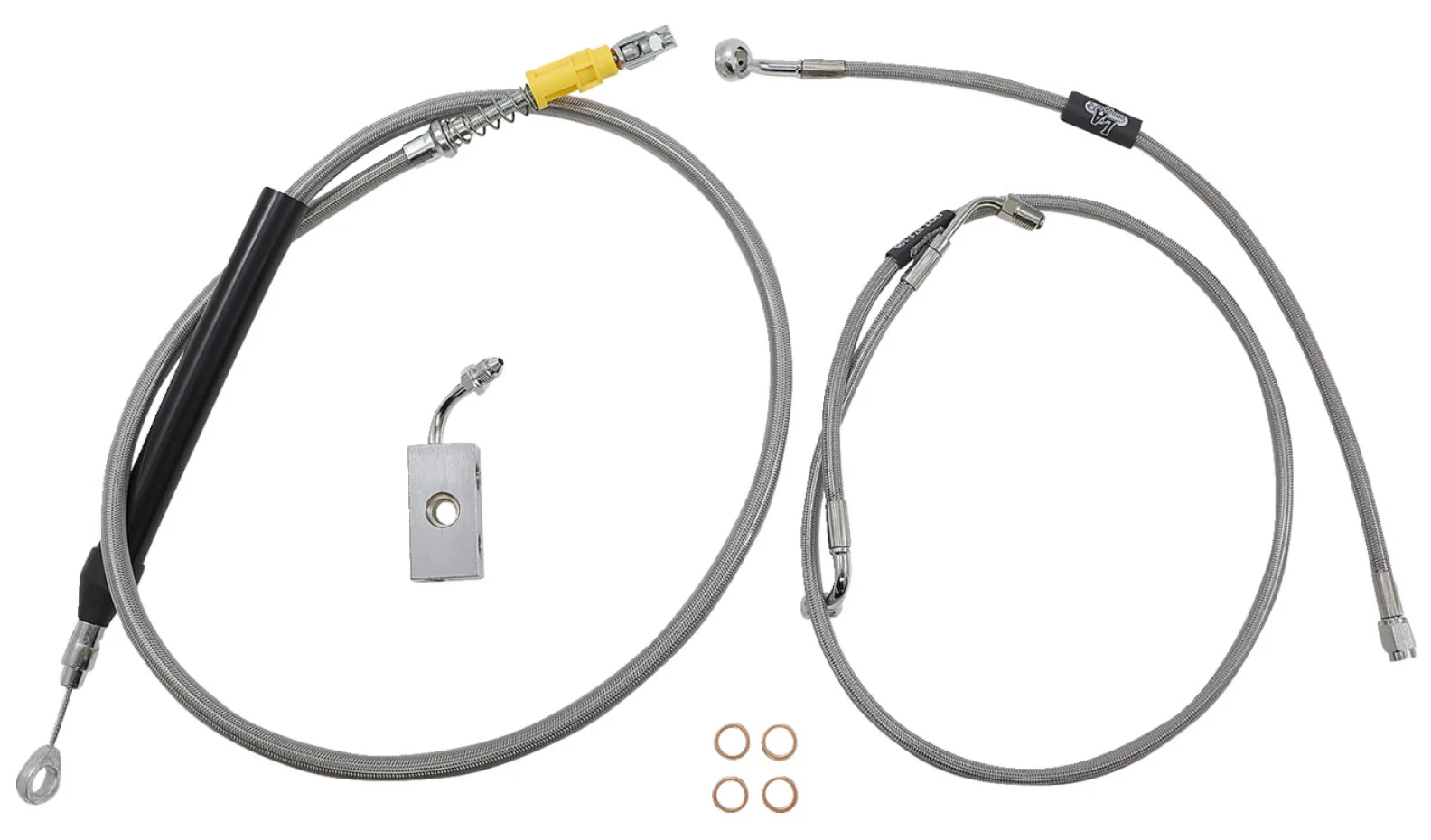 LA Choppers Stainless Standard Cable Kit for 15"-17" Handlebars (LA-8155KT-16)