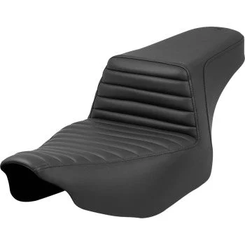 SADDLEMEN Step-Up Seat - Tuck-n'-Roll - Black - Extended Reach - Street Glide/Road Glide 823-07E-171