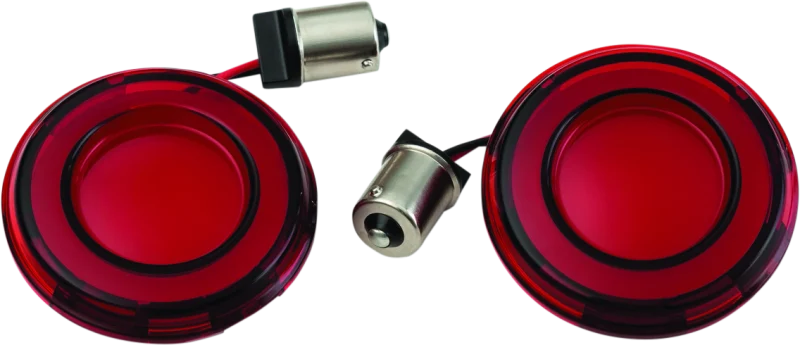 Kuryakyn Tracer L.E.D. Front Turn Signal Insert Red Light Red Lens 1156 - 2908