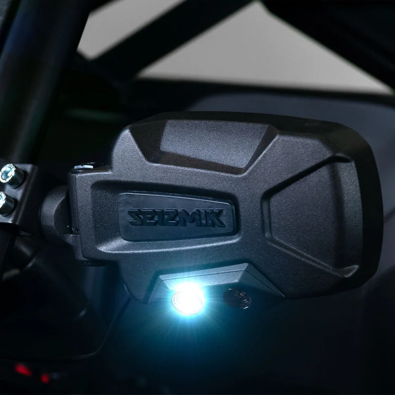 Seizmik 01+ A Cat/ Hon/JD/ Kaw/ Pol/ Suz/Yam Pursuit Night Vision LED Mirror - 1.75 in. Clamp Pair - 18086