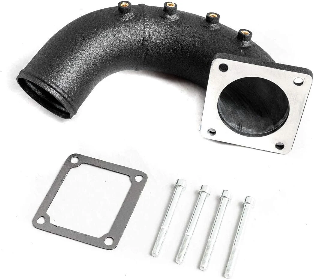 Rudy's 3" High Flow Textured Black Intake Elbow Tube For 98.5-02 5.9 Cummins