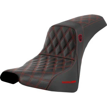 SADDLEMEN Pro Series SDC Performance Seat - without Backrest - Red Stitch - FXBB/FXST '18-'23 SC81830RED