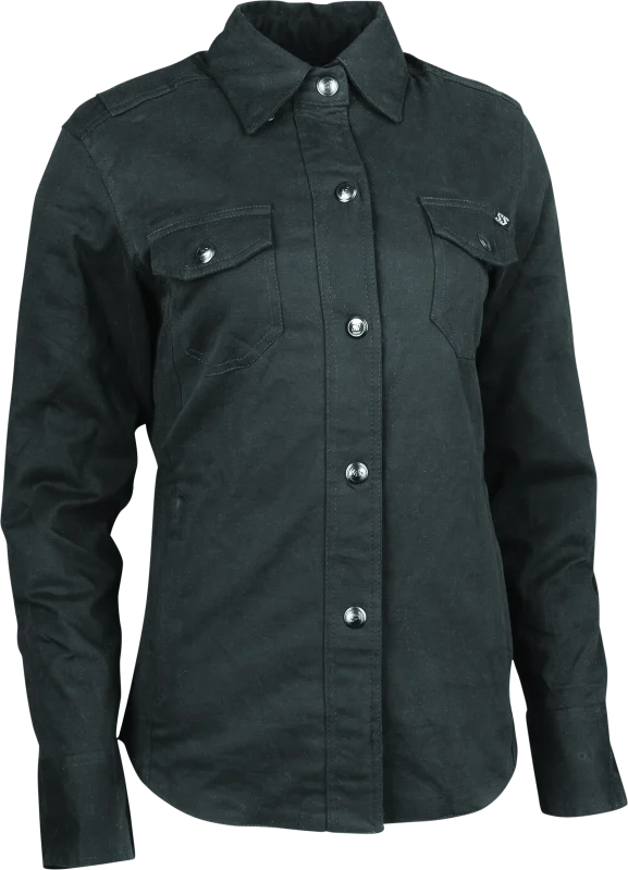 Speed and Strength Speed Society Armored Moto Shirt Black Womens - Small - 880430