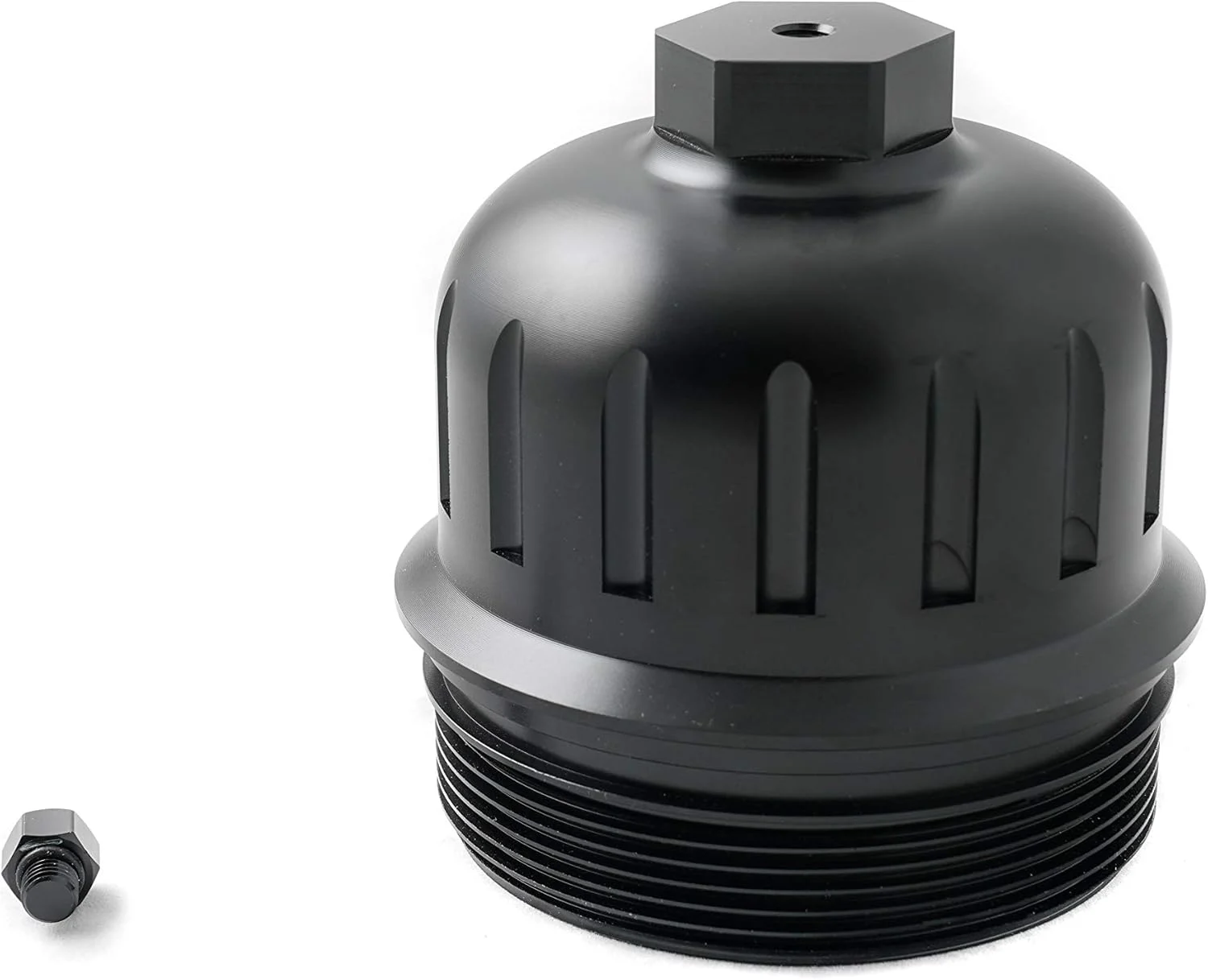 Rudy's Black Billet Fuel Filter Housing Cap For 2017-2019 Chevy/GMC 6.6L L5P Duramax