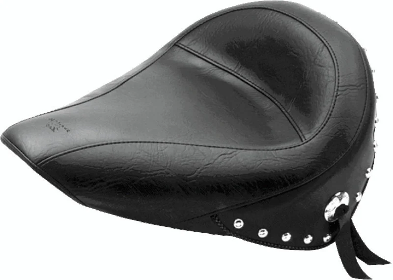 Mustang 84-06 Harley Standard Rear Tire Standard Touring Solo Seat w/Studs - Black - 75084
