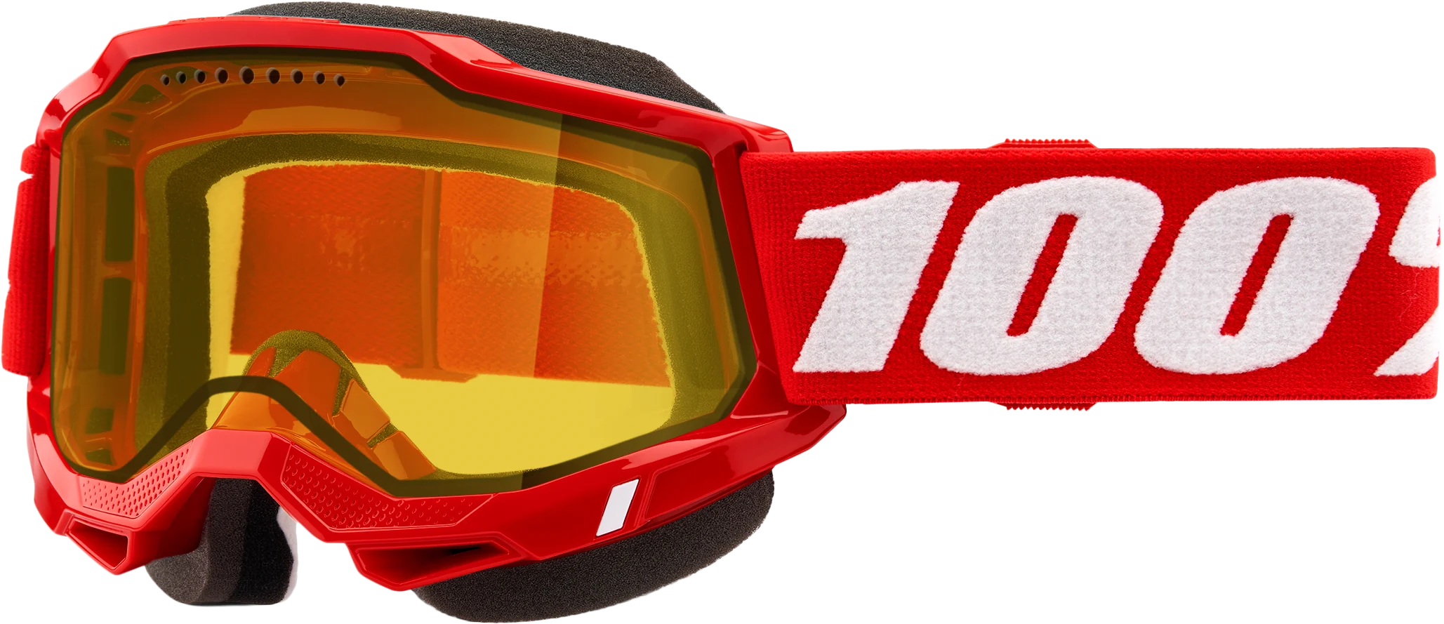 Accuri 2 Snowmobile Goggle Red W/ Yellow Lens