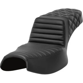 SADDLEMEN Step-Up Seat - Front Tuck-n-Roll/Rear Lattice Stitch - Extended Reach - Challenger '20-'24 I20-06E-176