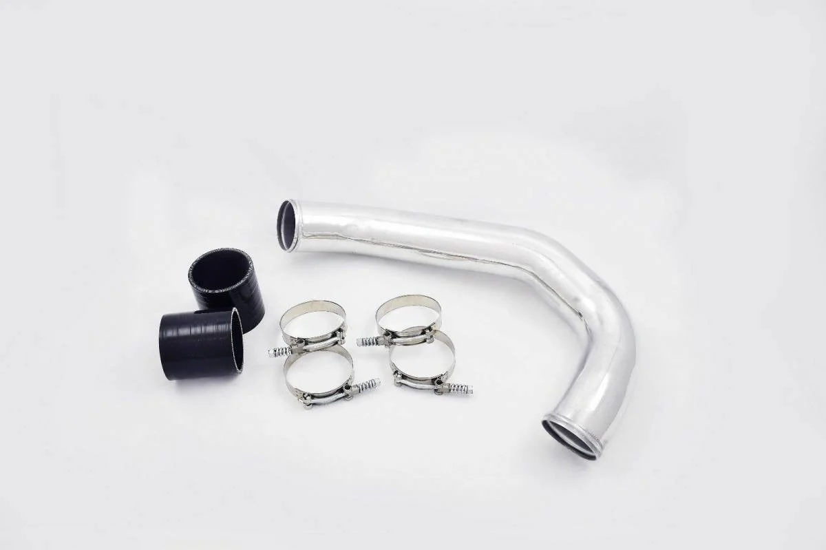 Rudy's Polished Aluminum Cold Side Intercooler Pipe & Boot Kit For 08-10 6.4 Powerstroke