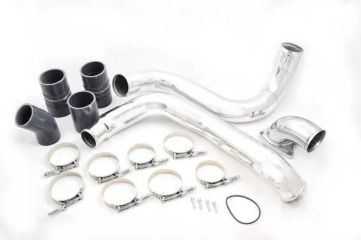 Rudy's Polished Intercooler Pipe & Boot Kit With High Flow Intake Elbow For 05-07 6.0L Powerstroke
